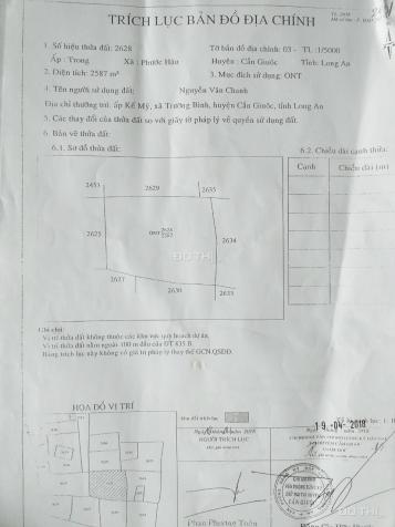 Bán đất ở 100% tại đường Bờ Lộ Hủ Tíu, Xã Phước Hậu, Cần Giuộc, Long An, 2592m2, 4 tr/m2 12968850