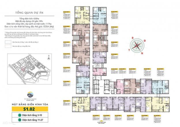 Bán căn hộ 2PN ban công Đông Nam Vinhomes Gia Lâm, view nội khu 1,03ha, giá 1.681 tỷ. LH 0943357644 12971193