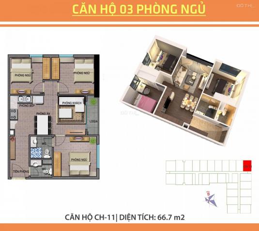 Bán căn hộ chung cư tại dự án Ecohome 3, Bắc Từ Liêm, Hà Nội giá 16 triệu/m2 12976627