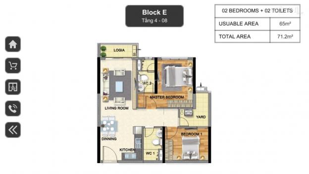 Bán căn 71,2 m2 - Mã căn E4-08 khu Emerald. View nội khu 12978451