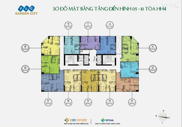 Bán căn hộ chung cư tại dự án FLC Garden City, Nam Từ Liêm, Hà Nội, diện tích 50m2, giá TT 800tr 12996932