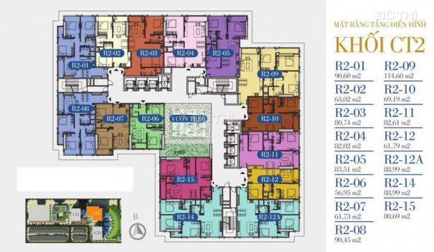 Bán căn 1203 tòa R2, 2PN, 80.7m2 chung cư Sunshine Riverside Tây Hồ, đa dạng tiện ích, full NT 12961830