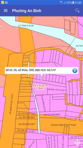 Bán đất đường Số 8, P. An Bình, TP. Biên Hòa, DT 60m2 vuông vức, đường nhựa 6m, giá đầu tư 13004852