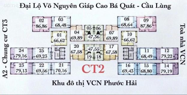 Bán căn hộ CT2 VCN Phước Hải, hướng cửa Tây Bắc, giá chỉ 1 tỷ 730 triệu, Nha Trang, LH: 0934797168 13015813