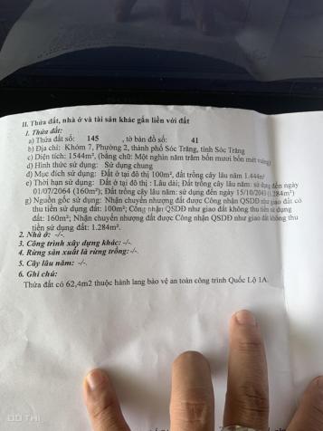 Bán đất mặt tiền Quốc Lộ 1A, phường 2, thành phố Sóc Trăng. DT trên 1500m2 13018073