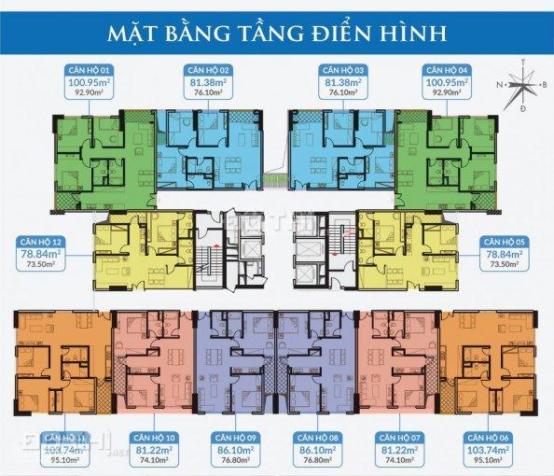 Bán cắt lỗ căn hộ 2PN 74m2 chỉ 1,8 tỷ tại dự án Smile Building, trung tâm quận Hoàng Mai 13004505
