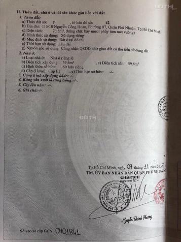 Cần bán nhà hẻm xe hơi đường Nguyễn Công Hoan, P7, Phú Nhuận. DT: 61.11m2, GPXD, 3 lầu, sân thượng 13022522