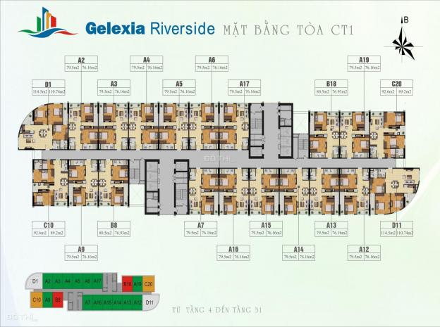 Căn hộ chung cư 3 ngủ CT1 dự án Gelexia Riverside số 885 Tam Trinh, Hoàng Mai 13033350