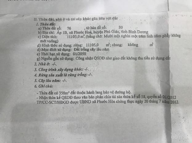 Bán 2,2ha vườn cao su giáp cụm công nghiệp, ngay UBND Phước Hòa (140m mặt tiền, đường 6m) 5.5 tỷ/ha 13035334