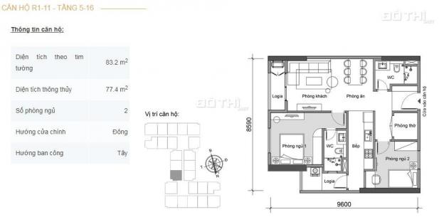 Cần bán căn 79m2, 2PN, Florence, 28 Trần Hữu Dực, full nội thất giá 2,3 tỷ 13036045