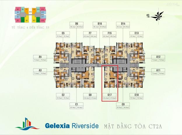 Căn hộ 3 PN, 2WC toà CT2A dự án Gelexia Riverside 885 Tam Trinh 13058074