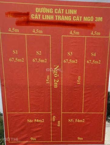 Bán đất phân lô đường Cát Linh, Tràng Cát, ngõ thực tế 2,5 đến 3m giá 9.5tr/m2 13061274