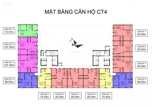 Bán căn 95.54m2, 3 phòng ngủ, chung cư Booyoung Mỗ Lao, Hà Đông, LH: 0962.557.232 13073379