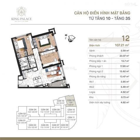 Bán chung cư cao cấp King Palace 108 Nguyễn Trãi, giá gốc chủ đầu tư 13077360