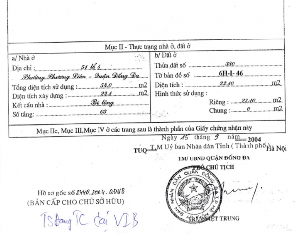 Ngân hàng thanh lý gấp nhà đất ngõ 116, phố Kim Hoa, Đống Đa, Hà Nội 13084240