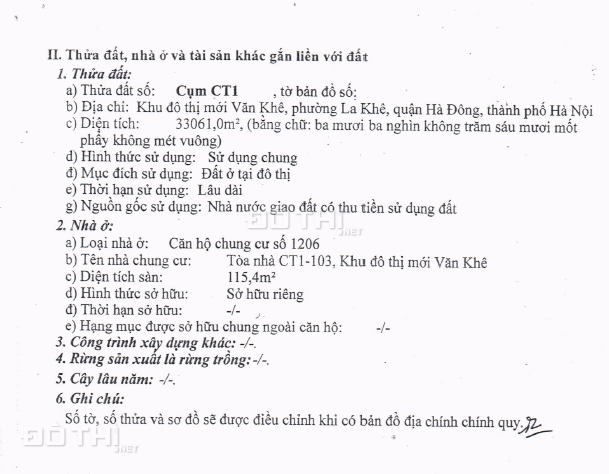 Ngân hàng thanh lý CC CT1 Usilk Văn Khê, Hà Đông, Hà Nội - 115.4m2 13086935