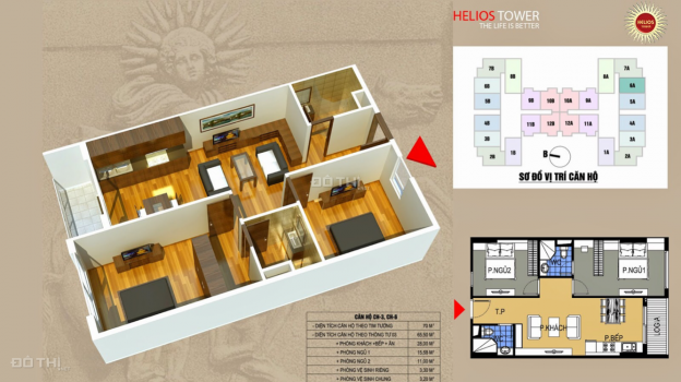 Bán căn 06A, 2 phòng ngủ chung cư Helios số 75 Tam Trinh, Minh Khai, Hai Bà Trưng, Hà Nội 13088401