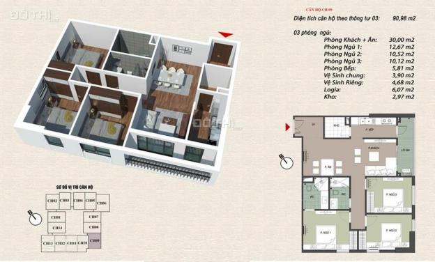 Căn hộ 3 phòng ngủ 2 vệ sinh dự án Viễn Đông Star - Số 1 Giáp Nhị, Thịnh Liệt, Hoàng Mai, HN 13089751
