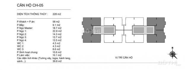 Bán căn hộ penthouse 228m2, giá 7 tỷ ngay cạnh hồ và công viên nhận nhà luôn, LH 0983668091 13090643