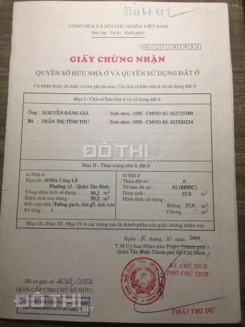 Bán nhà cấp 4 đường Cống Lở, P. 15, Quận Tân Bình, DTCN: 62m2, giá 4.9 tỷ 13092151