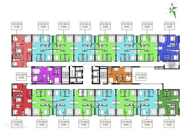 Bán căn hộ chung cư tại dự án chung cư IEC Tứ Hiệp, Thanh Trì, Hà Nội, DT 53m2, giá 16 tr/th 13094509