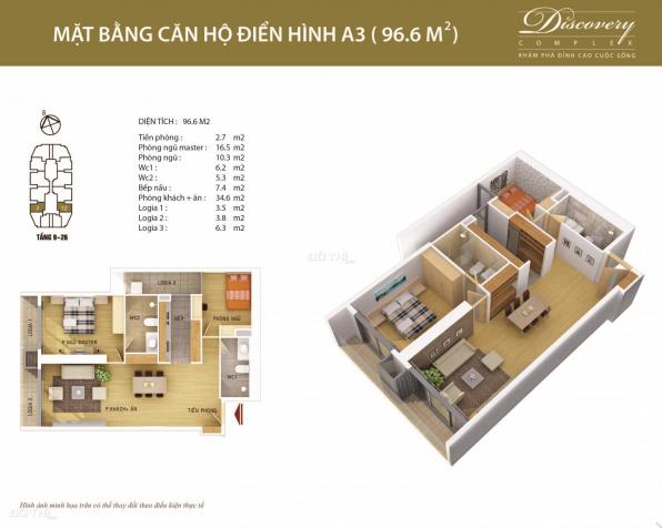 Bán căn hộ tầng 16, 31tr/m2, chỉ đóng 2 tỷ nhận nhà ngay tại CC Discovery Complex, 302 Cầu Giấy 13039277