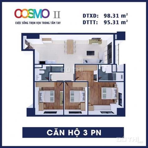 Cần bán căn hộ cao cấp Cosmo 2, mặt tiền đường Nguyễn Thị Thập. 37tr/m2 13098114