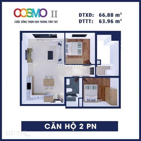Cần bán căn hộ cao cấp Cosmo 2, mặt tiền đường Nguyễn Thị Thập. 37tr/m2 13098114