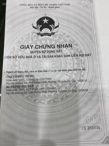 Chính chủ bán nhà 365 Thống Nhất, P11, Q. Gò Vấp, 1 lầu, giá 11.5 tỷ, LH 0908517057 12855679