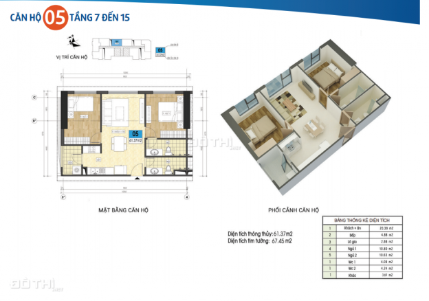 Bán căn hộ 67 m2 có thiết kế đẹp nhất dự án Xuân Mai Riverside Mỗ Lao - Hà Đông 13100108