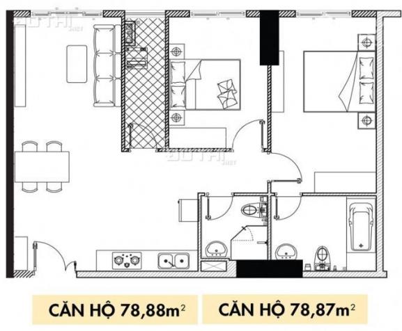 Chính chủ kẹt tiền bán gấp căn hộ vuông bên tòa Phoenix 2. Giá tổng chỉ 2,418 tỷ bao tất 13103799