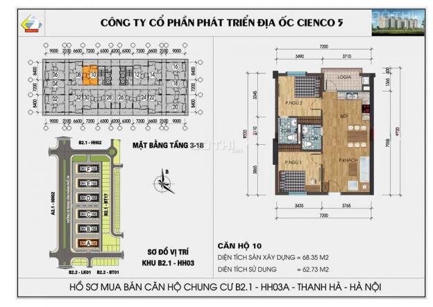 Sàn BĐS Mường Thanh: Bán hơn 50 căn hộ chung cư Thanh Hà Mường Thanh diện tích 47 - 83m2 13121992