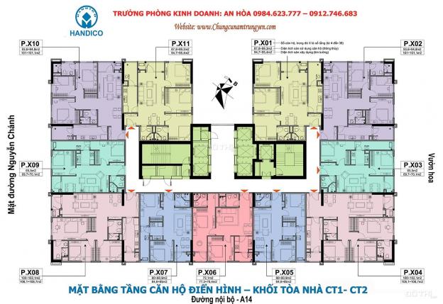 Bán căn hộ chung cư tại dự án A10 - A14 Nam Trung Yên, Cầu Giấy, Hà Nội, DT 60.5m2, giá 30 tr/m2 13148847