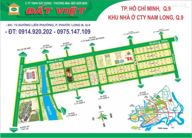 Bán nhanh 2 nền đất Nam Long, Quận 9, sổ đỏ, giá 66 tr/m2, chính chủ cần bán, Lh 0914.920.202 13148986