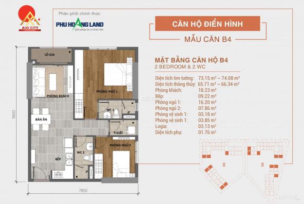 Bán căn hộ Aio City Bình Tân, đối diện Aeon Mall, mặt tiền Tên Lửa, giá chỉ từ 2.7 tỷ/căn 2PN 13157710