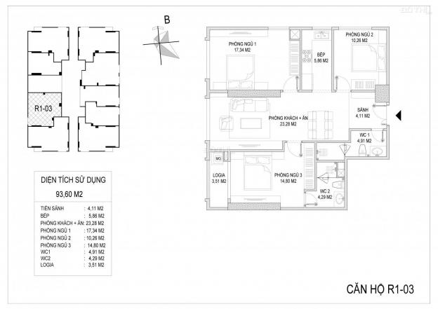 Căn hộ 3PN, 93.6m2 rẻ nhất khu Tây Hồ, Sunshine Riverside, 3,2 tỷ, full đồ NT, nhận nhà ở ngay 13166784