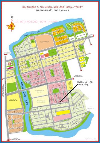 Bán đất nền trục đường 25m Nam Long mở rộng, Phước Long B, Quận 9, nền B, 129m2, giá 100 tr/m2 11064339