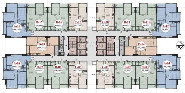 Chung cư AZ Thăng Long, 69m2, 2PN, giá cực tốt 13195103