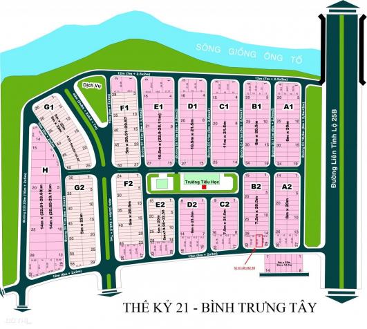 Bán đất Thạnh Mỹ Lợi, Thế Kỷ 21, đường Bát Nàn, gần khu hành chính nền B2 (204.2m2) 90 triệu/ m2 13195848