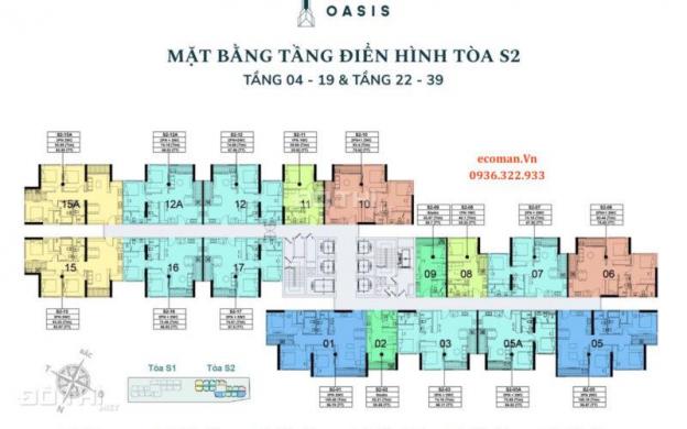 Bán CH chung cư tại dự án chung cư Sky Oasis, Văn Giang, Hưng Yên, diện tích 75m2, giá 1,99 tỷ 13202362