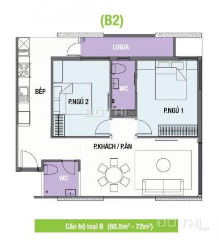 Bán căn hộ 2 ngủ rộng nhất chung cư The One - Gamuda - Hoàng Mai full đồ giá 1.62 tỷ 13204259