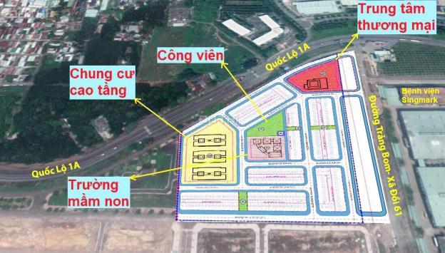 Đất mặt tiền QL 1A, KCN Bàu Xéo, ngay công ty Shingmark 50.000 công nhân 13212459