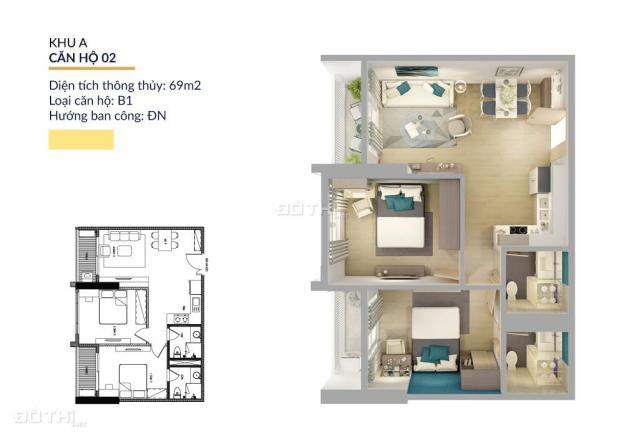 Bán căn hộ CC tại dự án Athena Complex Pháp Vân, Hoàng Mai, Hà Nội diện tích 65m2, giá 1.5 tỷ 13221422