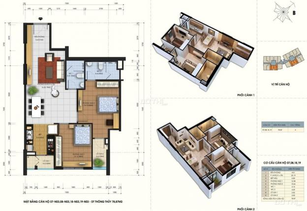 Chuyển nhượng căn 2 ngủ, 84m2, ban công Đông Nam chung cư 87 Lĩnh Nam. LH 0986204569 MTG 13221675