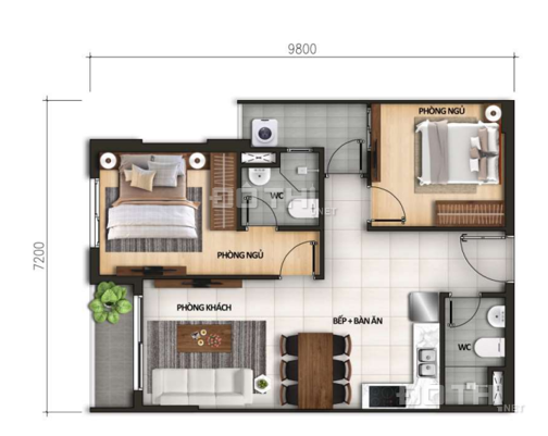 Bán căn hộ chung cư tại Đường Số 19, xã Phong Phú, Bình Chánh, Hồ Chí Minh diện tích 65m2 13224639