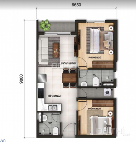 Bán căn hộ chung cư tại Đường Số 19, xã Phong Phú, Bình Chánh, Hồ Chí Minh diện tích 65m2 13224639