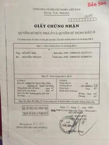 Nhà chính chủ đẹp HXH Thoại Ngọc Hầu, DT 5x15m giá 6.15 tỷ Q. Tân Phú 13239743