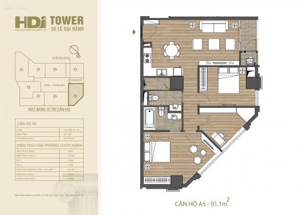 Hotline: 0972971295, sở hữu căn hộ 91m2 (2PN + 1) view hồ, giá 7.8 tỷ tại DA HDI Tower 13239887