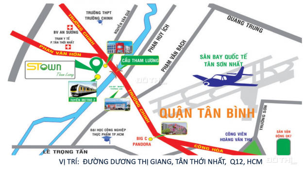 Stown Tham Lương ngay cầu Tham Lương Q12, từ 1,56 tỷ 61 - 80m2, LH 0901.80.86.86 Mr Dũng 13242225