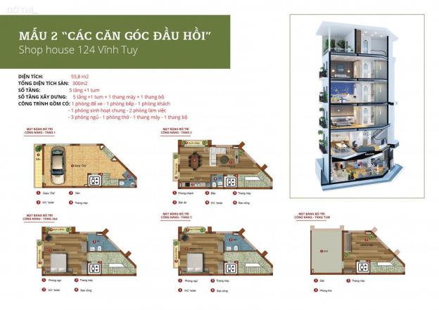 Cho thuê nhà nguyên căn 5,5 tầng ngõ 124 Vĩnh Tuy, quận Hai Bà Trưng. Nội thất cơ bản, giá 35 triệu 13255098